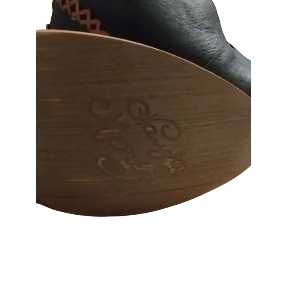 Naughty Monkey Women's 9.5 Leather Western Coastal Cowgirl Country‎ Prep Booties